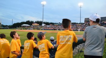 Airy campers at a baseball game