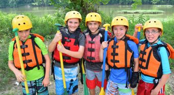 Airy campers on a rafting trip